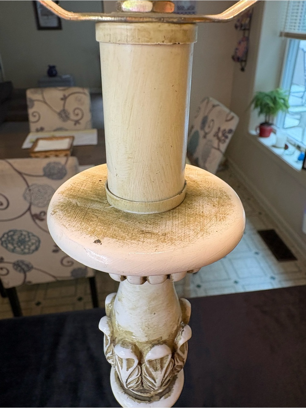 Cream Decorative Twisted Column Table Lamp - Home Accents - Picture 6 of 11